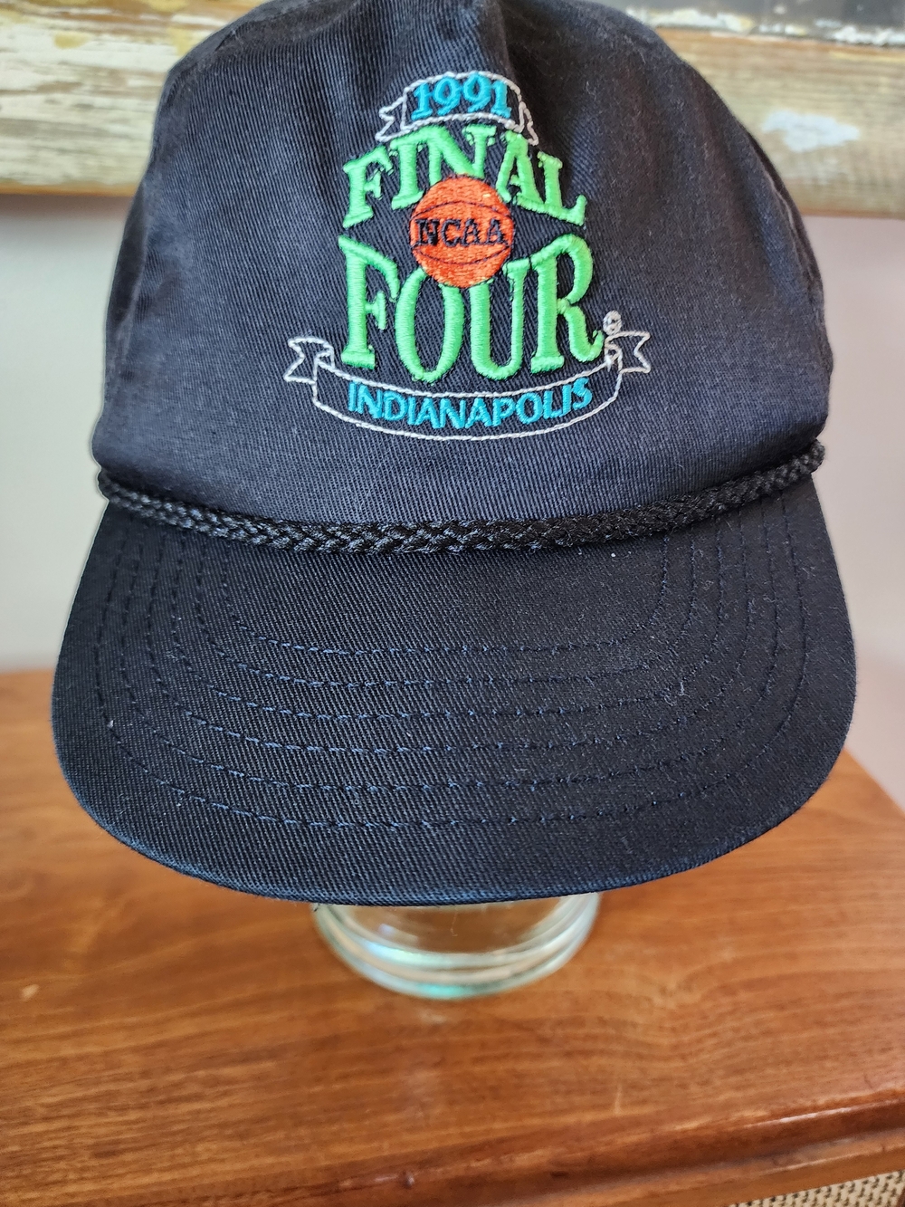 Vintage Black 1991 Final Four Indianapolis Rope Brim Hat